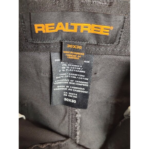 Realtree Pants NWT Men’s 30x30 Dark Grey Canvas Outdoor Hunting Workwear - Picture 6 of 10